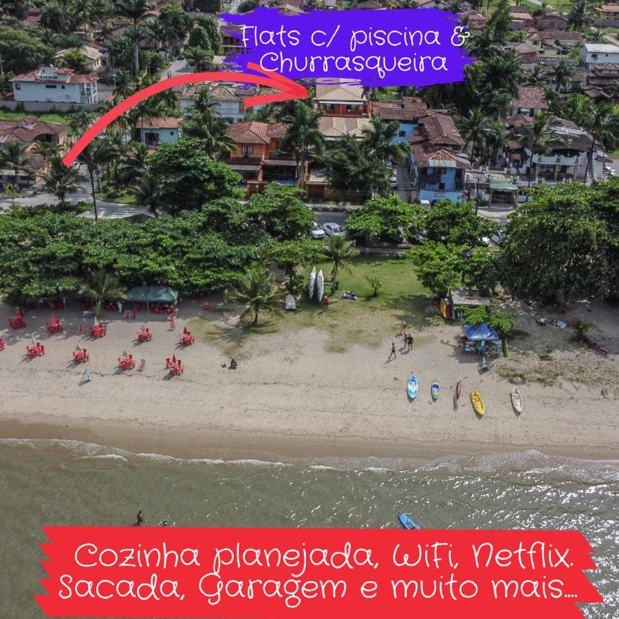 Mamanguá - Flat com Piscina, 50mts da praia, cozinha gourmet, churrasqueira privativa, ar con, WiFi, netflix, garagem Parati Esterno foto